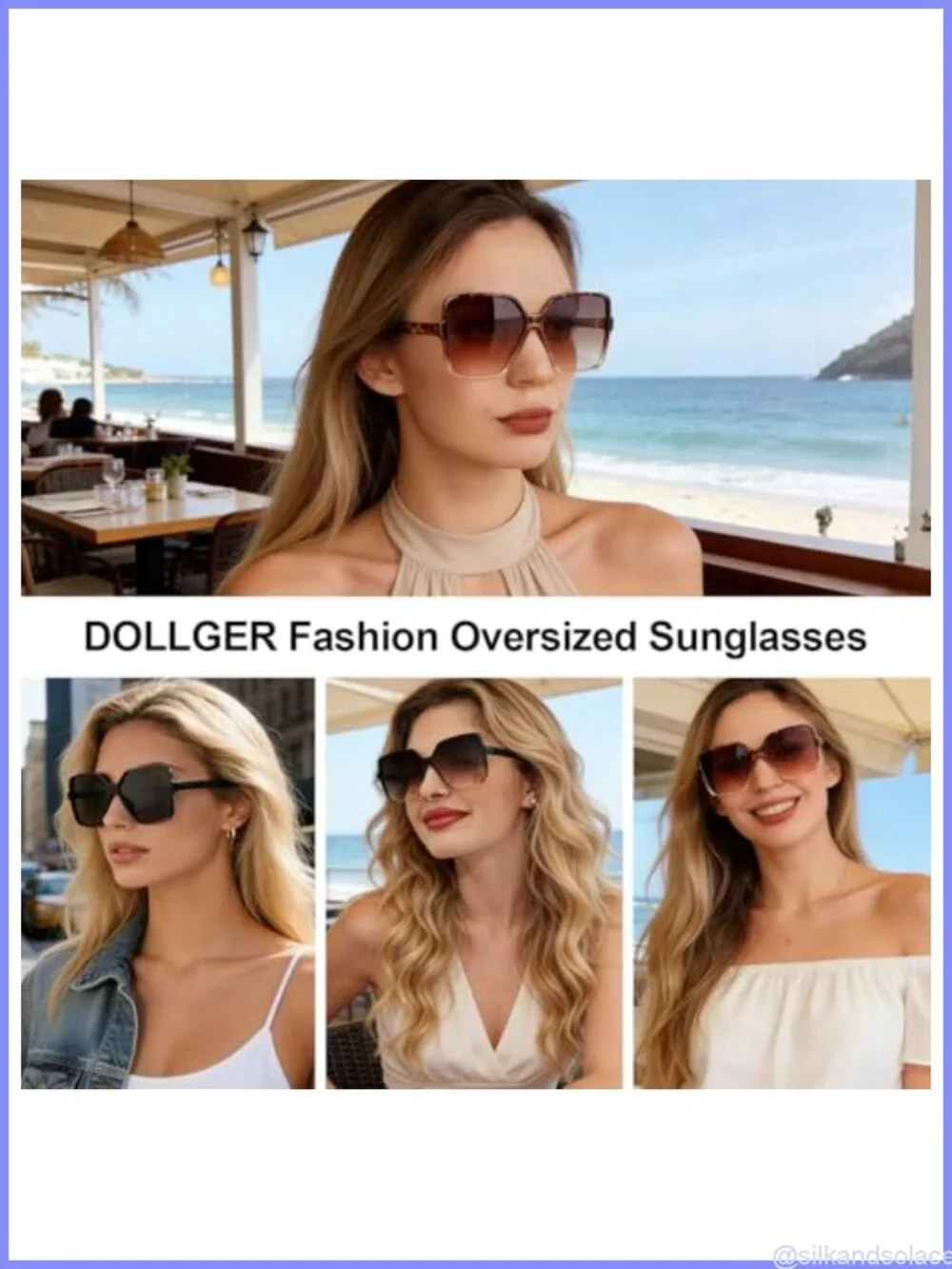 Oversized Square Sunglasses UV400 Polarized Full Frame Wide Trendy Shades